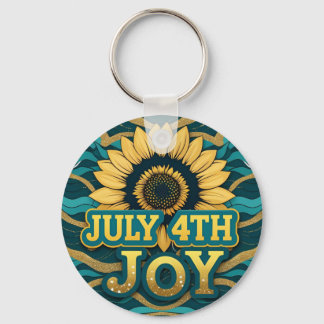 Teal Bloem Sleutelhanger