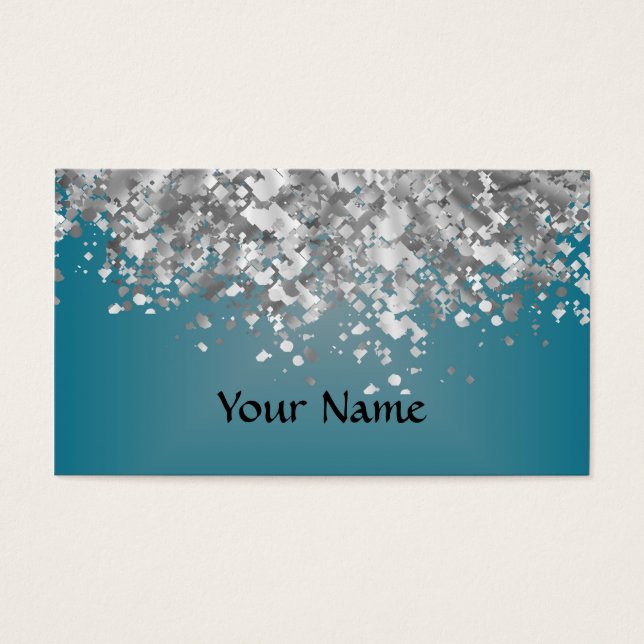 Teal blue and faux glitter (Devant)