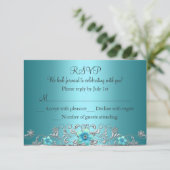 Teal Blue Argent Tourbillon Floral RSVP (Debout devant)