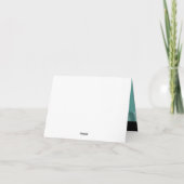 Teal Blue Black Gold Thank You Bedankkaart (Achterkant)