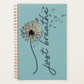 Teal Blue "Just Breathe" Daily Planner (Voorkant)