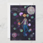 Teal & Blue Retro Disco 30th Birthday Invitation (Dos)