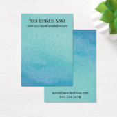 Teal Blue Watercolor Mandala Earring Display Cards Visitekaartje (Bureau)