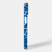 Teal Branch Texture iPhone Case Modern Design (Achterkant / Rechts)