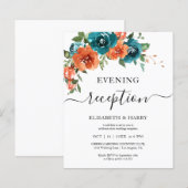 Teal Burnt Orange Budget Rust Budget Wedding (Voorkant / Achterkant)