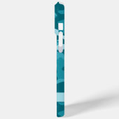 Teal Camouflage Personalized Case-Mate iPhone Case (Achterkant / Links)