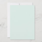 Teal Coral Painterly Wedding Kaart (Achterkant)