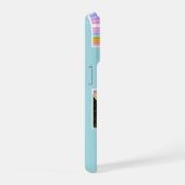 Teal Cute Modern 3 Photo Layout Custom iPhone Hoesje (Rechterkant)