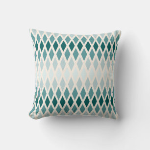 Teal Diamond Ombre Kussen