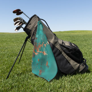 Teal en Brons Golfhanddoek