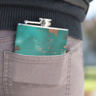 Teal en Brons Heupfles