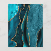 teal en goud agaat flyer (Achterkant)