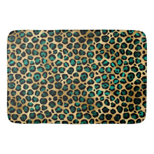Teal en Goud Luipaard Serie Design 14 Badmat