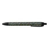 Teal en Goud Luipaard Serie Design 1 Zwarte Inkt Pen (Bodem)