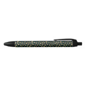 Teal en Goud Luipaard Serie Design 1 Zwarte Inkt Pen (Bovenkant)