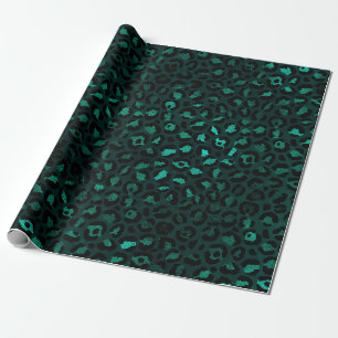 Teal en Goud Luipaard Serie Design 4 Cadeaupapier