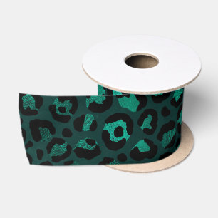 Teal en Goud Luipaard Serie Design 4  Lint
