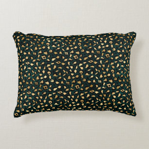 Teal en Goud Luipaard Serie Ontwerp 1 Accent Kussen