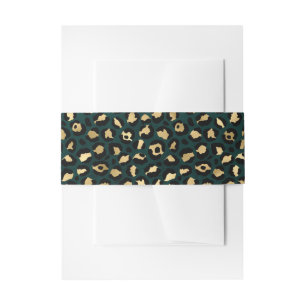 Teal en Goud Luipaard Serie Ontwerp 1  Uitnodigingen Wikkel