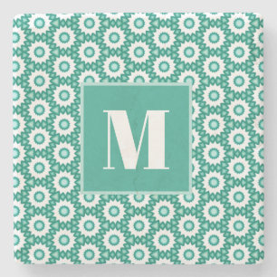 Teal en Turquoise Beginsteen Onderzetter