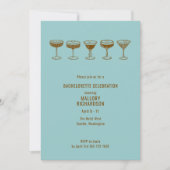 Teal Espresso Martini Bachelorette w/QR Code  Kaart (Voorkant)
