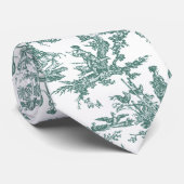 Teal et cravate blanc de Toile de Français (Roulé)