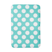 Teal et grand tapis de bain blanc de point de (Devant (Vertical))