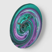 Teal et horloge pourpre de remous (Angle)