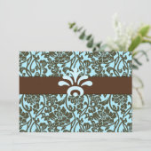 Teal et invitation Brown de Fête de la mariée de (Debout devant)