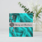 Teal et invitation de noces d'argent (Debout devant)