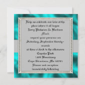 Teal et invitation de noces d'argent (Dos)