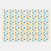 Teal Faux Gold Pattern Inpakpapier Vel (Voorkant)