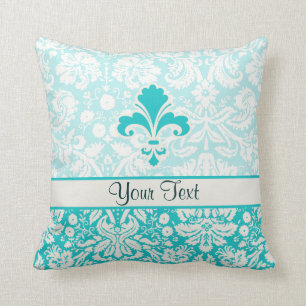 Teal Fleur de lis Kussen
