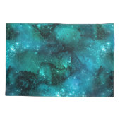 Teal Galaxy Serie Design 6 Kussensloop (Achterkant-Links)