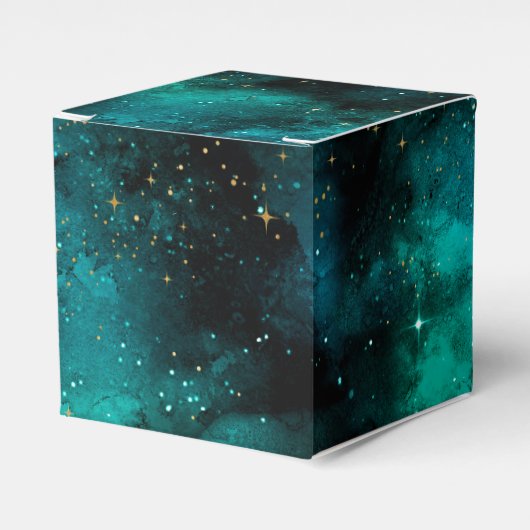 Teal Galaxy Serie Ontwerp 1 Bedankdoosjes (Voorkant Zijde)