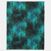 Teal Galaxy Serie Ontwerp 1 Fleece Deken (Voorkant)