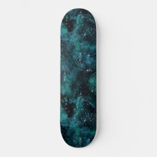 Teal Galaxy Serie Ontwerp 4 Skateboard