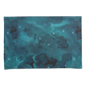 Teal Galaxy Serie Ontwerp 5 Kussensloop (Voorkant-Rechts)