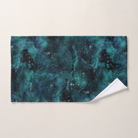Teal galaxy Series Design 4 (Serviette à main)