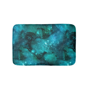 Teal Galaxy Series Design 6 Badmat