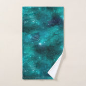 Teal Galaxy Series Design 8 (Serviette à main)