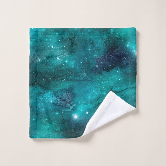 Teal Galaxy Series Design 8 (Gant de toilette)