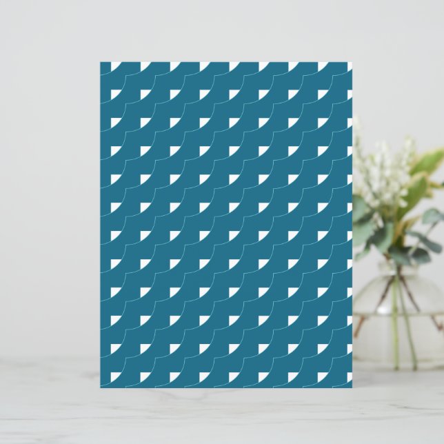 Teal Geometric Scrapbook Paper (Staand voorkant)