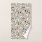 Teal géométrique et motif bleu (Serviette à main)