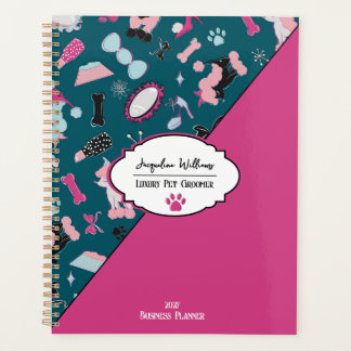 Teal Girly Mid-Century Pet Groomer Planner