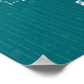 Teal Glans. Glans. Helder. Glans. Glans. Poster (Hoek)