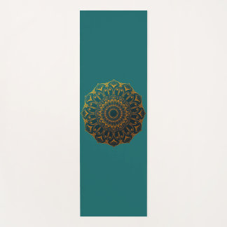 Teal & Gold Mandala Yogamat
