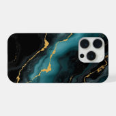Teal & Gold Marble Luxe Phone Case (Verso Horizontal)