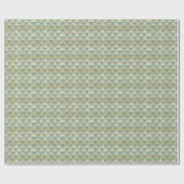 Teal gold pattern, fan feather pattern, Art Deco c Cadeaupapier (Vlak)