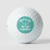 Teal Golfer Funny Whimsical Tournament Favor Golfballen (Voorkant)